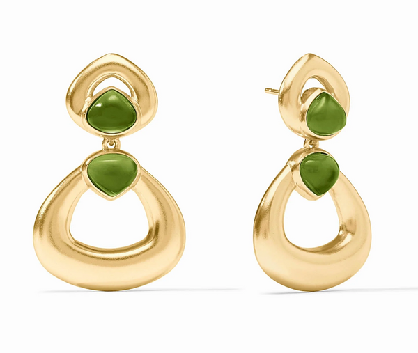 Dolce Statement Earring | Iridescent Palmetto Green