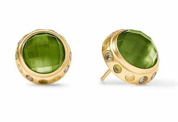 Rainbow Stud | Iridescent Palmetto Green
