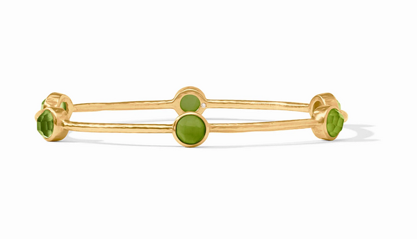 Milano Luxe Bangle Small | Iridescent Palmetto Green