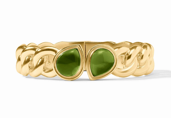 Dolce Hinge Bangle | Iridescent Palmetto Green