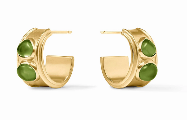Dolce Stone Hoop | Iridescent Palmetto Green