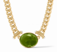 Dolce Statement Necklace | Iridescent Palmetto Green