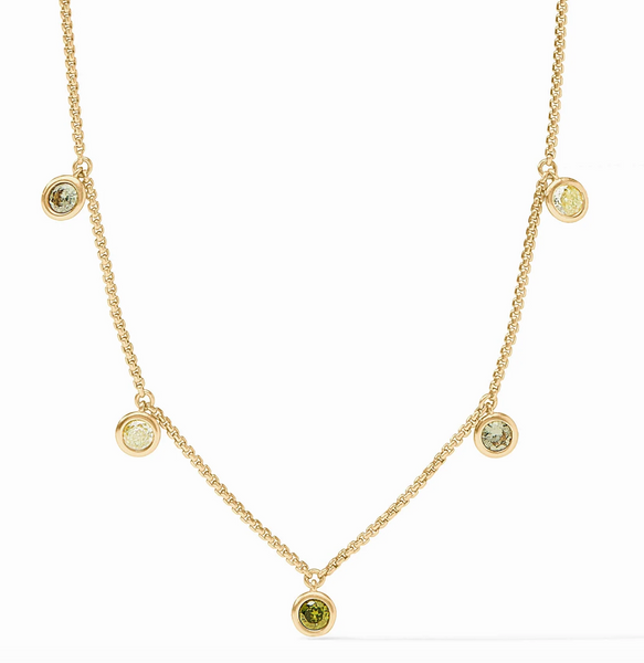 Rainbow Delicate Charm Necklace | Shades of Jade