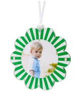 Double Sided Daisy Ornament Frame | Green & White