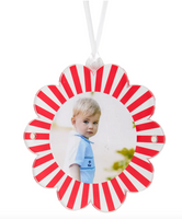 Double Sided Daisy Ornament Frame | Red & White
