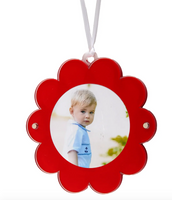 Double Sided Daisy Ornament Frame | Red