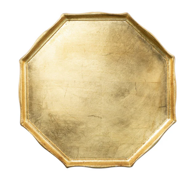 Florentine Octagonal Wood Tray