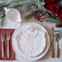 Pietra Natale Figural Santa Salad Plate