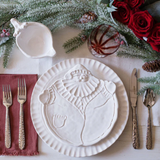 Pietra Natale Figural Santa Salad Plate