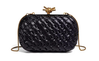 Bonsoir Woven Clutch | Black
