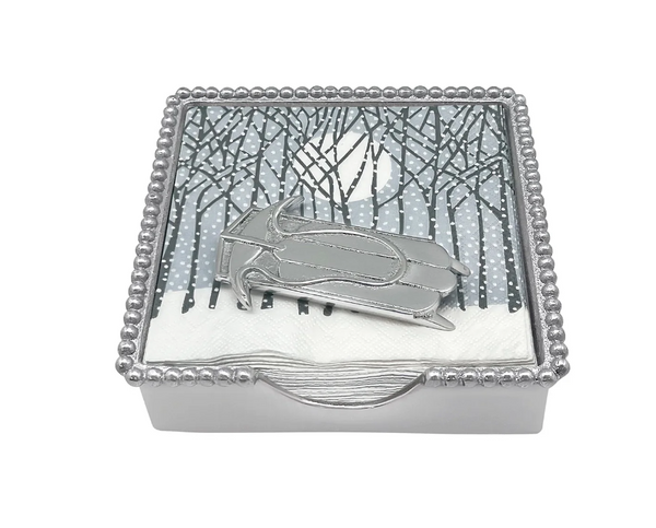 Double Runner Beaded Napkin Box Set