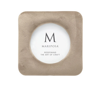 Lola Beige Velvet Round Frame | 4x4