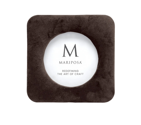 Lola Chocolate Velvet Round Frame | 4x4