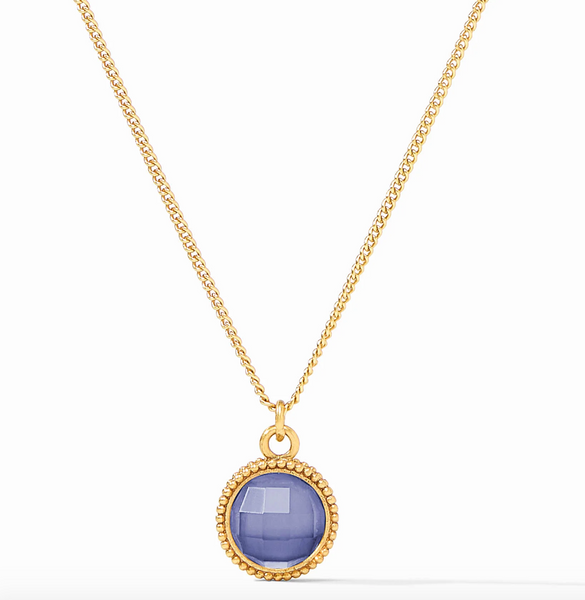 Fleur-De-Lis Solitaire Necklace | Iridescent Tanzanite Blue
