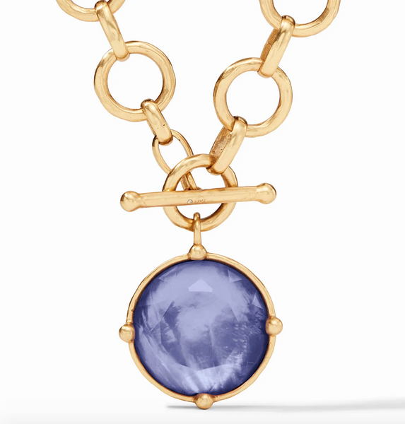 Honeybee Statement Necklace | Iridescent Tanzanite Blue