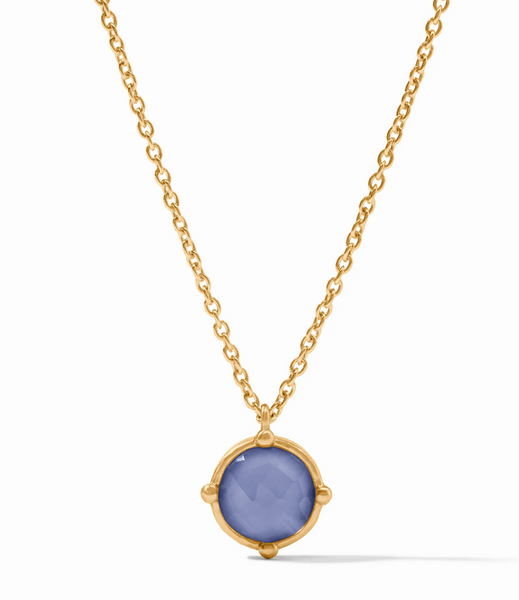 Honeybee Solitaire Necklace | Iridescent Tanzanite Blue