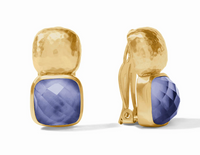 Catalina Clip Earring | Iridescent Tanzanite Blue