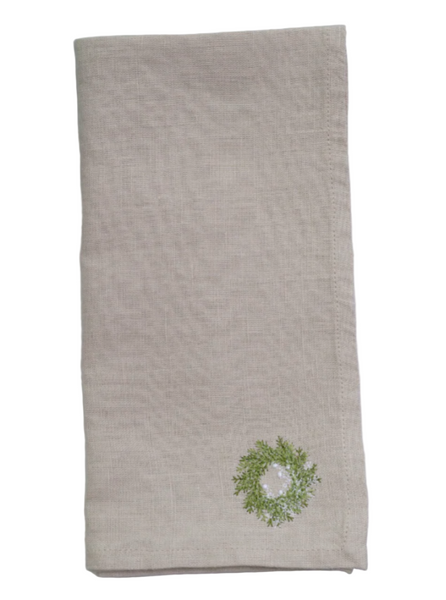 Mini Wreath Napkin | Soft Flax