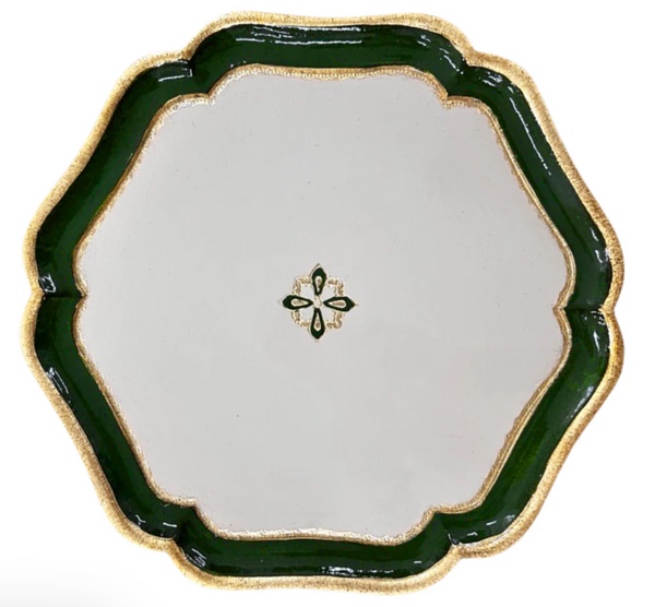 Florentino Medium Baroque Charger | Green
