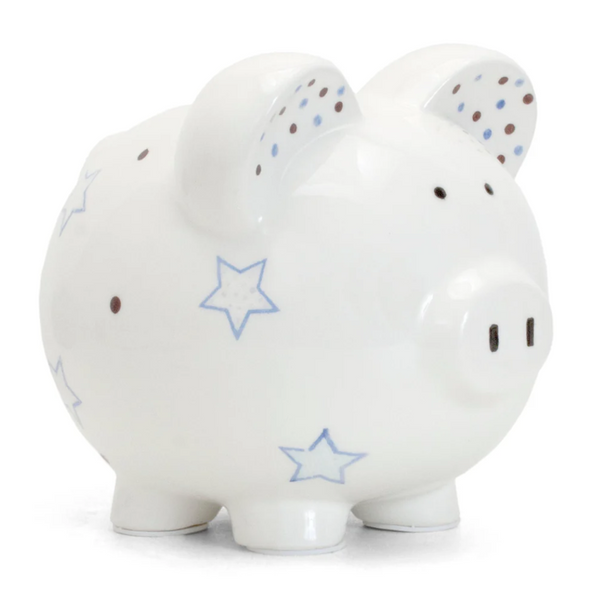 Blue Paper Star Piggy Bank