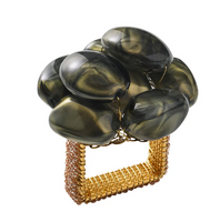 Bonton Napkin Ring | Gray/Gold