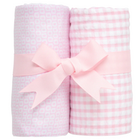 Lullaby Set 2 Burp Pads | Pink