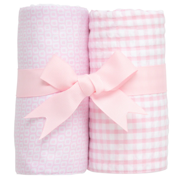 Lullaby Set 2 Burp Pads | Pink