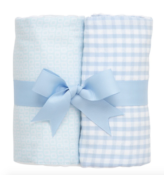 Lullaby Set 2 Burp Pads | Blue