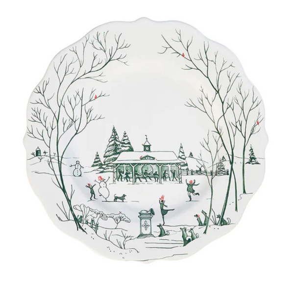 Country Estate Winter Frolic Salad/Dessert Plate | Evergreen