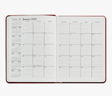 2026 Leather Desk Diary | Slate Blue Pebble Grain Leather