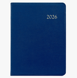 2026 Leather Desk Diary | Royal Blue Goatskin Leather