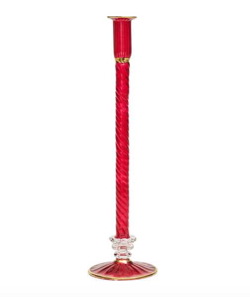Braid Candle Holder | Ruby