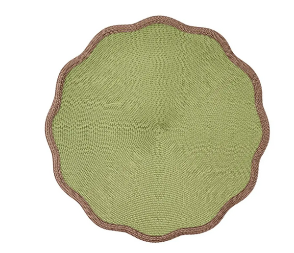 Harvest Border Round Placemat | Grass
