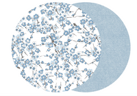 Blossom 2 Sided Round Placemat | Sky Blue