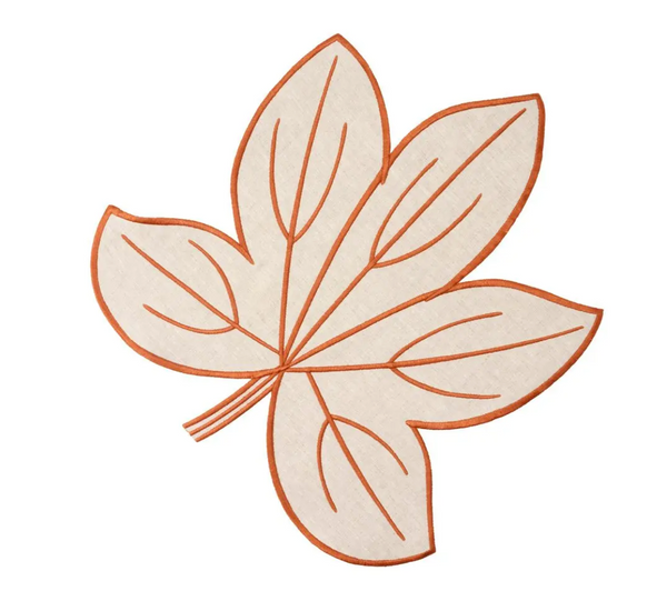 Harvest Leaf Linen Placemat | Rust