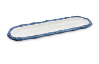Vida Bamboo Baguette Platter | White/Blue