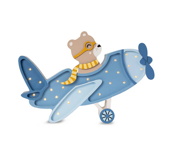 Little Lights Vintage Plane | Denim Blue