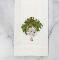 Jingle Bell Swag Linen Towel