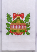 Christmas Bauble Linen Towel