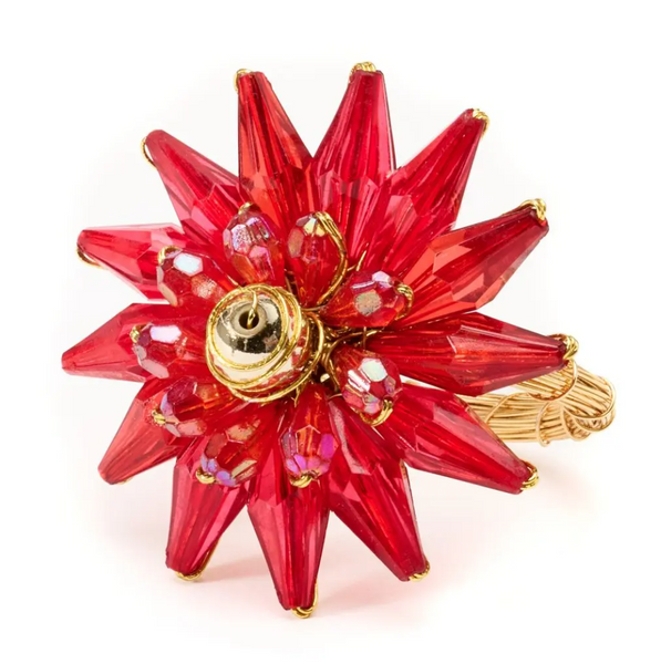 Lumi Beaded Napkin Ring | Red