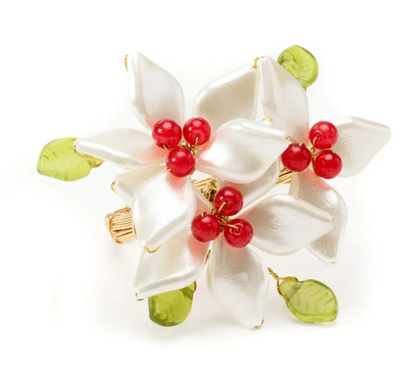 Jasmine Pearl Beaded Napkin Ring