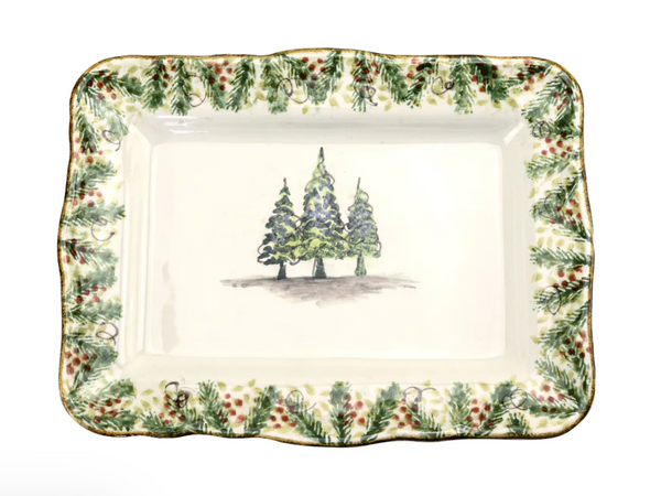 Natale Scalloped Medium Rectangular Tray