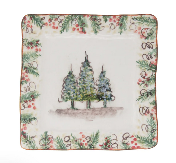 Natale Square Salad Plate
