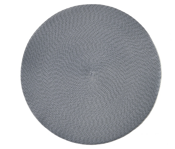 Bistro Round Braid Placemat | Grey