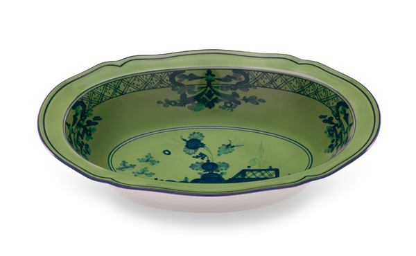 Oriente Italiano Oval Deep Tray | Malachite