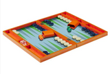 Lacquer Backgammon Set | Orange Croc