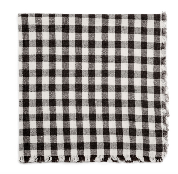 Provence Check Napkin | Black