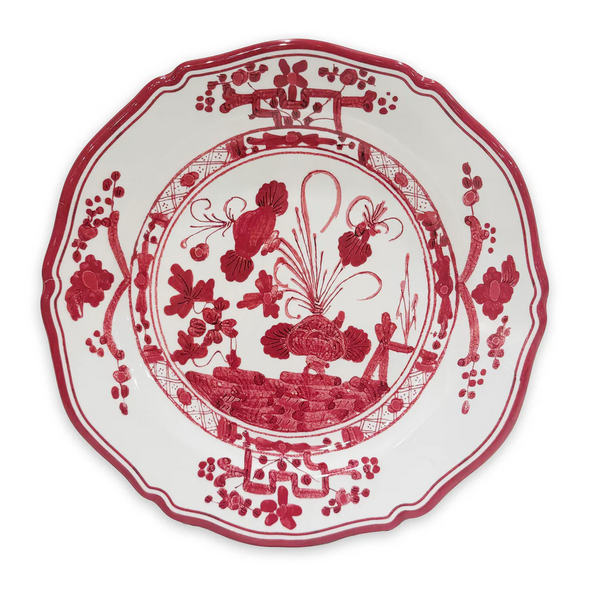 Vida Faenza Salad Plate | White/Red