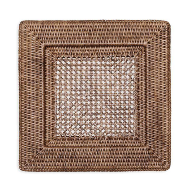 Rattan Square Charger | Natural