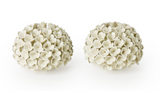 Hydrangea Candle Stick Pair | White